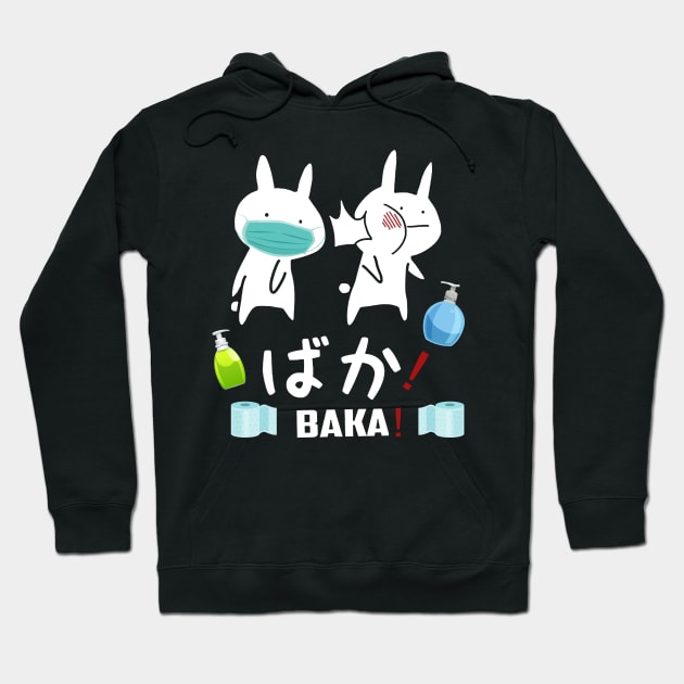 Funny Anime Baka Masked Rabbit Slap Japanese Gift Hoodie by Trendy_Designs